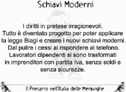 Slide Legge Biagi proiettata da Beppe Grillo al V-Day