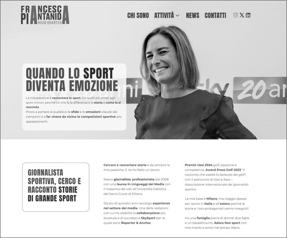 Website di Francesca Piantanida. Giornalista sportiva, consulente, brand journalist