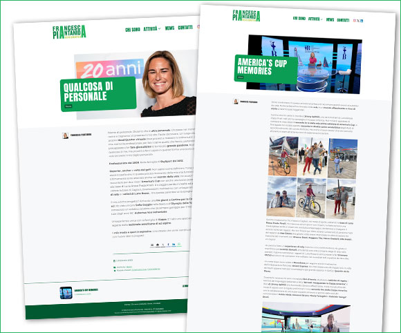 Sito WordPress per giornalista professionista. Esperta di Sport.