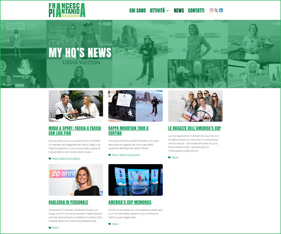 Blog personale. Sito Web per la presentazione delle proprie attività di consulenza